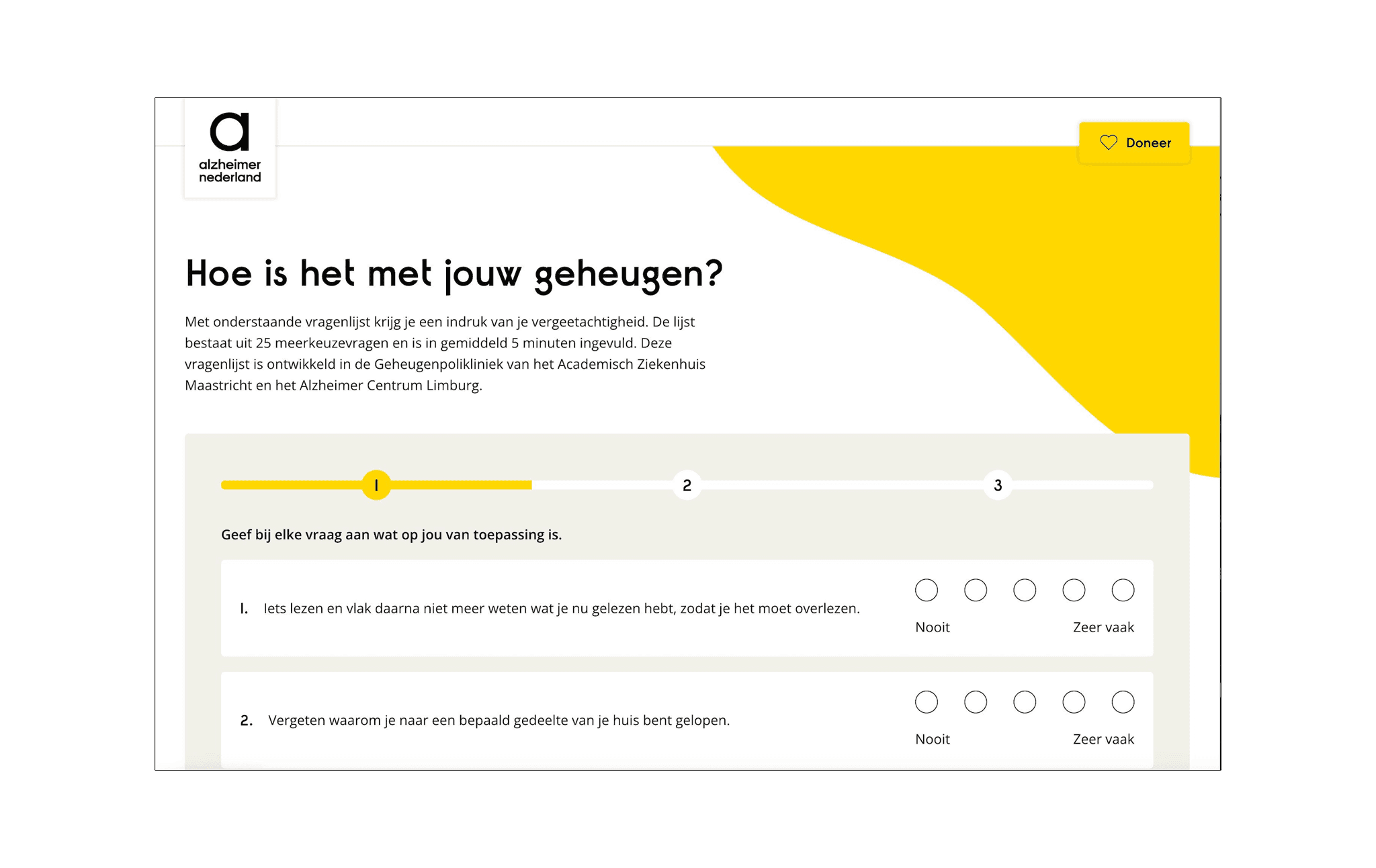 Alzheimer Geheugentest